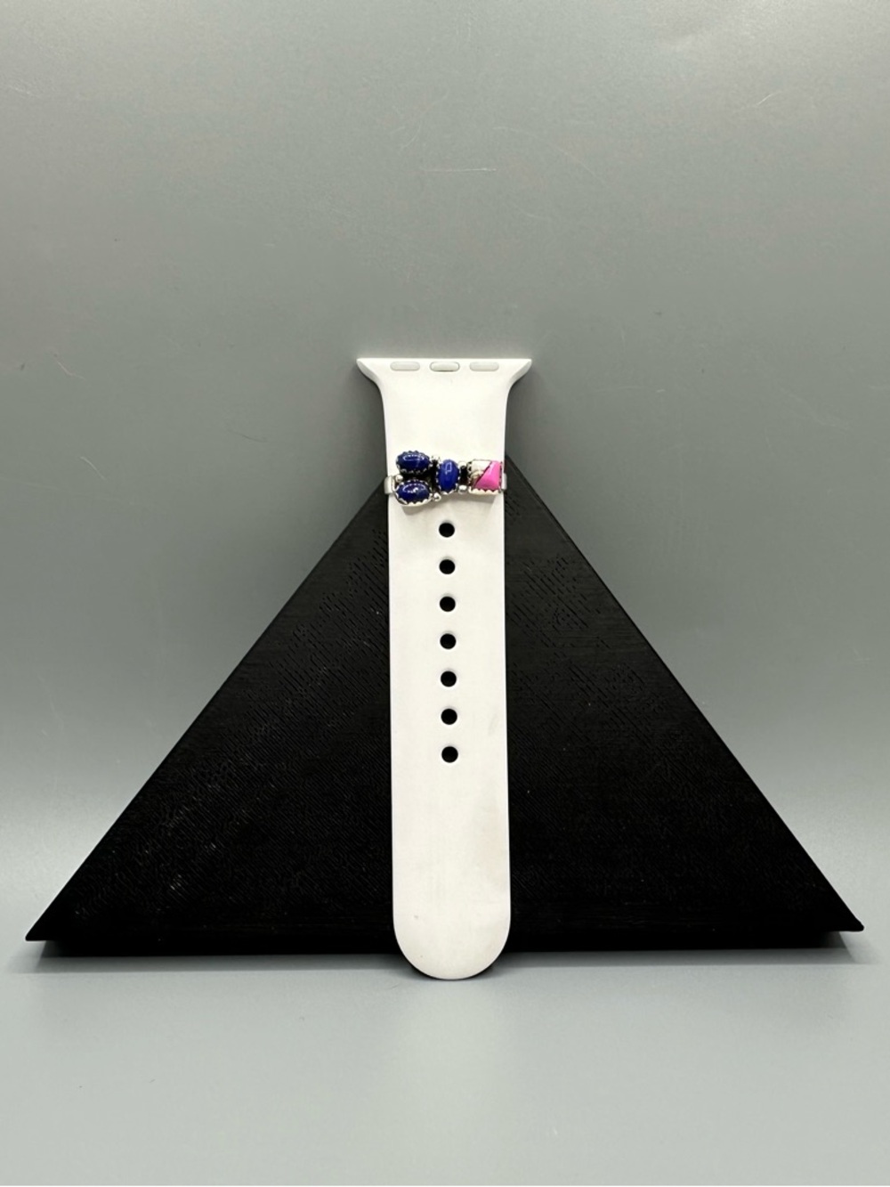 ⌚Cotton Candy Turquoise & Lapis Sterling Silver 925 Watch Band Charm Handmade